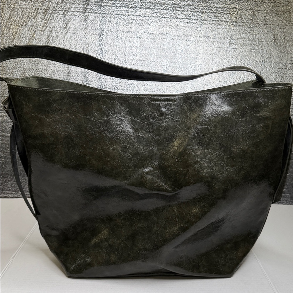 Anthropologie Olive Green Large Shoulder Bag